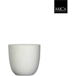 Tusca pot rond wit mat h18,5xd19,5 cm