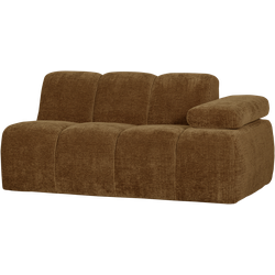 WOOOD Mojo 1,5-Zits Bank Met Arm Rechts - Ribstof - Geel - 74x160x67