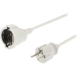 König EC103F1WH Stroom Verlengkabel 3 M H05vv-f 3g1.5 Ip20 Wit