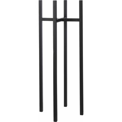 Mica bloempot plantenstandaard/verhoger - zwart - 37.5 x 95 cm - Plantenstandaarden