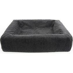 BIA BED FLEECE OVERTREK HONDENMAND GRIJS BIA-80 100X80X15 CM