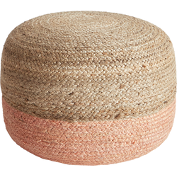 DUKI  - Poef - Perzik - 50 cm - Jute