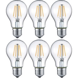 Cosmo Casa  Trio LED - lamp - Filament gloeilamp - E27 4W EEK E - Warm wit - Set van 6