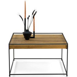 torna THIN WOOD 80 Salontafel - Zwart / Eiken Naturel
