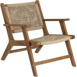 Kave Home - Geralda fauteuil in acaciahout met donkere afwerking FSC 100%
