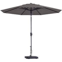 Paros II round taupe stokparasol 300 cm zonwering