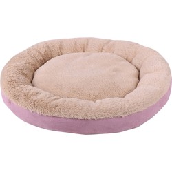 Dogi Hondenmand/hondenkussen - roze/beige - dia 54 cm - Huisdieren slaap kussen - Dierenmanden