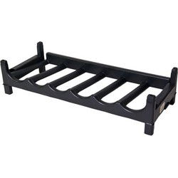 CM Wijnflessenrek stapelbaar - zwart - kunststof - 61 x 26 cm - Wijnrekken