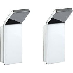 Luzzo® Piazzo Set van 2 Messing Handdoekhaken - chroom