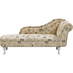 Beliani NIMES - Chaise longue-Beige-Polyester