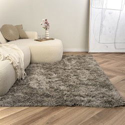 Hoogpolig vloerkleed Nika antraciet polyester - Interieur05 Zwart/Antraciet,Grijs - 200 x 290 cm - (L)