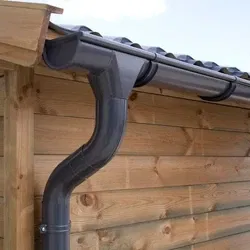 Zinken dakgoot zadeldak type 110, antraciet, 1190-1360 cm