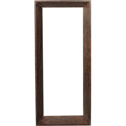 PTMD Kyro Brown acacia wood rectangle mirror small