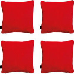 Madison -  Sierkussen Panama red - Ca. 45x45 cm - Set van 4
