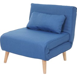 Cosmo Casa  Schlafsessel - Slaapbank Functiestoel Vouwstoel Relaxstoel Jeugdstoel Stoel - Stof/Textiel - Blauw