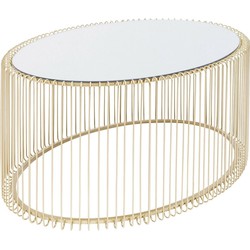 Kare Salontafel Wire Uno Oval Brass