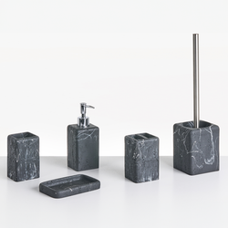 VILCANOTA - Badkameraccessoireset - Zwart - Polyresin