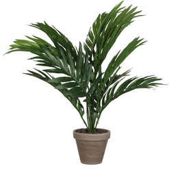 Mica Decorations Areca Palm Kunstplant in Bloempot Stan - H45 x Ø60 cm - Groen