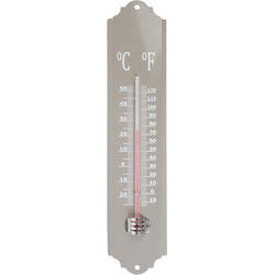 Esschert thermometer - binnen / buiten - beton grijs- 30 x 7 cm - Buitenthermometers