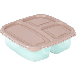 Plasticforte Vershoudbakje - 1 ST - 3-vaks - 1,2L - meal prep bakje - Vershoudbakjes