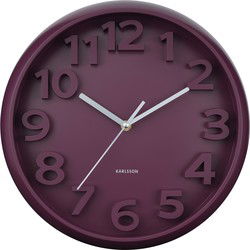 Karlsson - Wandklok Elevated Classic Numbers - Dark mauve- Ø33,5cm