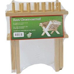 Houten hooi-/groenvoerruif 23 cm