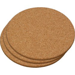 3x Kurken onderzetters 20 cm rond - Panonderzetters