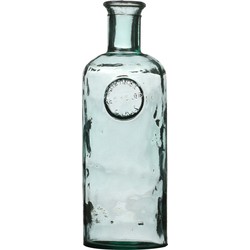Natural Living Bloemenvaas Olive Bottle - transparant - glas - D13 x H27 cm - Fles vazen - Vazen