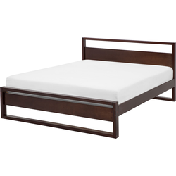 GIULIA  - Tweepersoonsbed - Donker - 140 x 200 cm - Dennenhout
