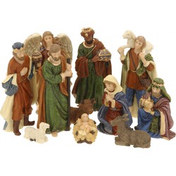 kerstbeelden - 11x - kerststal figuren - 10 cm - Kerststallen