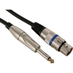 Xlr-kabel xlr vrouwelijk naar jack 6.35 mm mono 10 m - Velleman