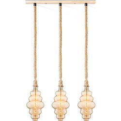 Home sweet home touw hanglamp Leonardo 3L Cloud - amber