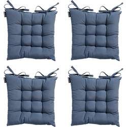 Madison -  Zitkussen Toscane Panama safier blue - Ca. 46x46 cm - Set van 4