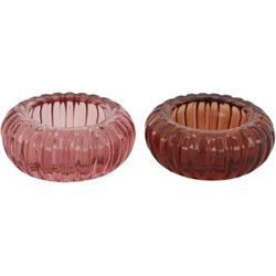 Tealight holder glass 8.3 x 8.3 x 3.5 cm diameter 8.3 cm