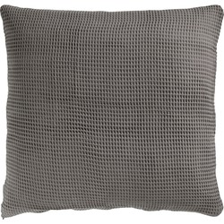 Heckett & Lane Kussensloop Wafel Pillowcase Dark Gull Grey 50 x 50 cm