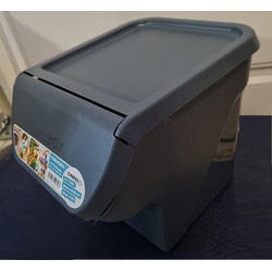 Aardappelbak - Vegetable Box - Voorraaddoos - met voorklep - stapelbaar - Grijs
