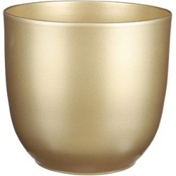 Tusca pot rond goud - h23xd25cm