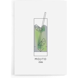 Mojito Cocktail - Walljar - Wanddecoratie - Poster
