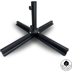 4gardenz® Parasol Kruisvoet voor grote parasols voor Verzwaringstegels - Zwart