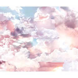 Sanders & Sanders fotobehang wolken roze en blauw - 300 x 250 cm - 612478