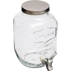 Secret de Gourmet Dranksdispenser/limonadetap - glas - 8 liter - Drankdispensers