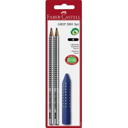 Faber Castell FC-185297 Potlood GRIP 2001 2 Stuks Met Gum