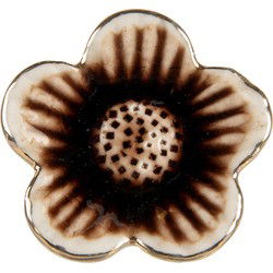 Clayre & Eef Deurknop Bloem Ø 5x3 cm Beige Keramiek