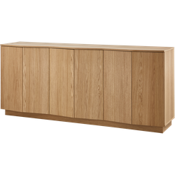 WOOOD Zuma dressoir - Push-To-Open - Eiken - Transparant - 85x22x45