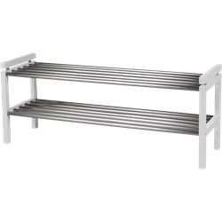 Confetti metalen schoenenrek wit - 100 x 30 cm