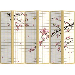 Fine Asianliving Kamerscherm B240xH180cm 6 Panelen Sakura