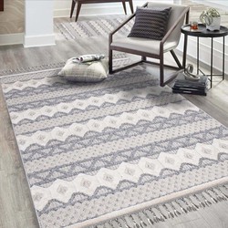 Amida Boho Style Grijs vloerkleed - - 200 X 290 CM