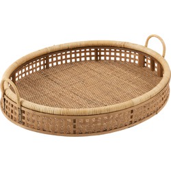 J-line - Dienblad Pick Rotan/bamboe Natuur Large - 65x52x16cm