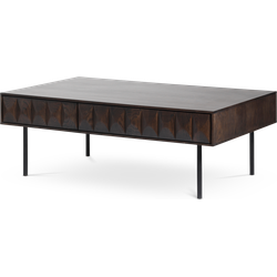 Vanja houten salontafel donkerbruin - 117 x 71 cm