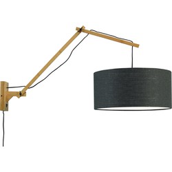 Wandlamp Andes - Bamboe/Donkergrijs - 95x47x55cm
